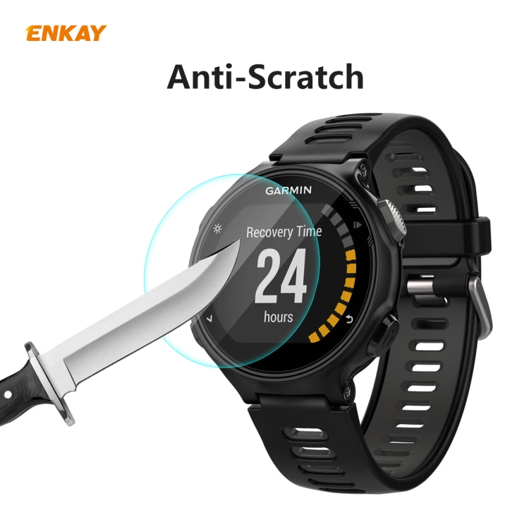 Compatible with Garmin Compatible witherunner 735 / 735XT 2 PCS ENKAY Hat-Prince 0.2mm 9H 2.15D Curved Edge Tempered Glass Screen Protector  Watch Film - Screen Protector by ENKAY | Online Shopping South Africa | PMC TechLife | Buy Now Pay Later Mobicred