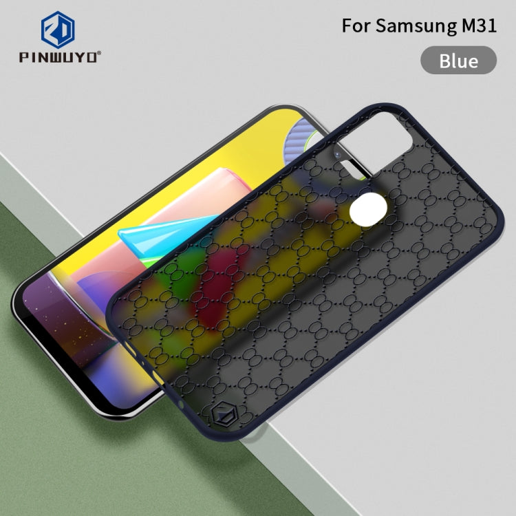 For Samsung Galaxy M31 PINWUYO Series 2 Generation PC + TPU Waterproof and Anti-drop All-inclusive Protective Case(Blue) - Galaxy Phone Cases by PINWUYO | Online Shopping South Africa | PMC TechLife | Buy Now Pay Later Mobicred