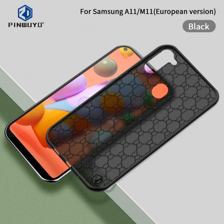 For Samsung Galaxy A11 / M11(EU) PINWUYO Series 2 Generation PC + TPU Waterproof and Anti-drop All-inclusive Protective Case(Black) - Galaxy Phone Cases by PINWUYO | Online Shopping South Africa | PMC TechLife | Buy Now Pay Later Mobicred