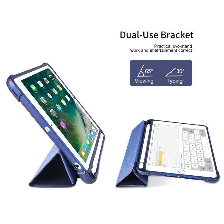 For iPad mini 5 / mini 4 / mini 3 / mini 2 / mini 3-folding Litchi Texture Horizontal Flip PU Leather + Shockproof TPU Case with Holder & Pen Slot(Red) - iPad mini (2019) / mini 5 Cases by PMC TechLife | Online Shopping South Africa | PMC TechLife | Buy Now Pay Later Mobicred