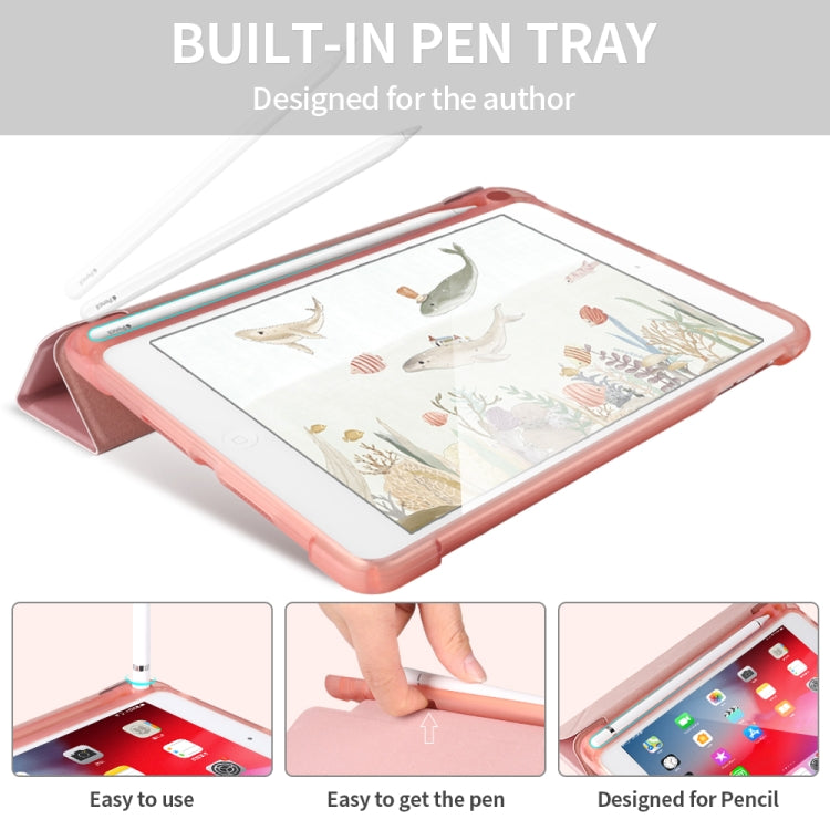 For iPad mini 5 / mini 4 / mini 3 / mini 2 / mini 3-folding Litchi Texture Horizontal Flip PU Leather + Shockproof TPU Case with Holder & Pen Slot(Red) - iPad mini (2019) / mini 5 Cases by PMC TechLife | Online Shopping South Africa | PMC TechLife | Buy Now Pay Later Mobicred