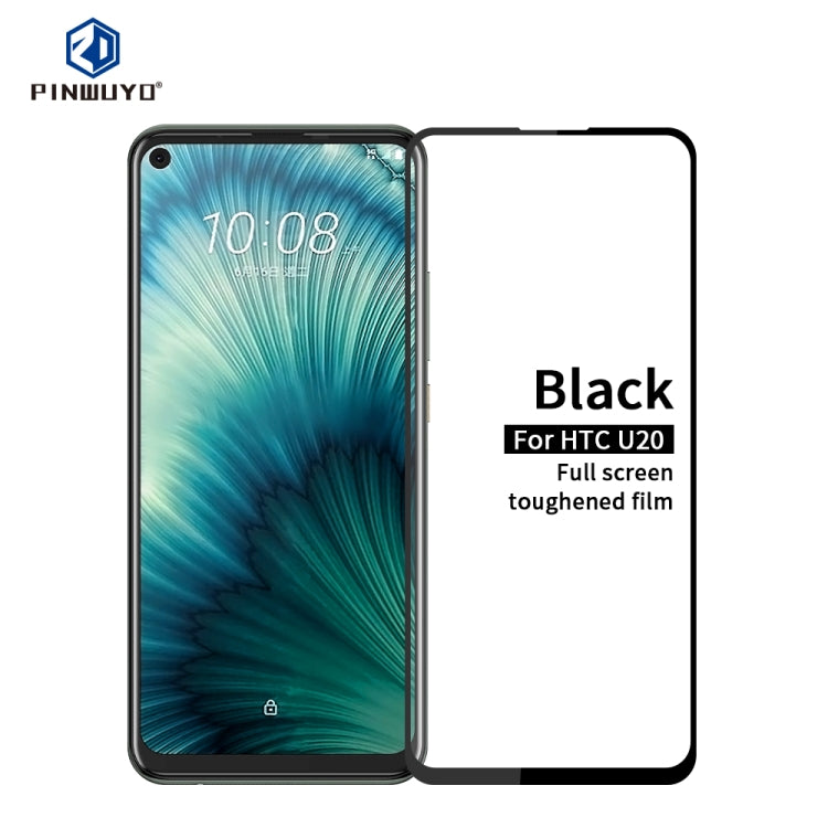 For HTC U20 PINWUYO 9H 2.5D Full Screen Tempered Glass Film(Black) - free shipping - PMC TechLife - Order now!