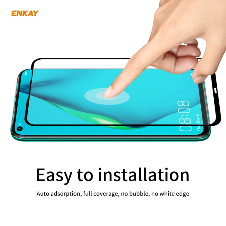 For Huawei P40 Lite ENKAY Hat-Prince Full Glue 0.26mm 9H 2.5D Tempered Glass Full Coverage Film - Huawei Tempered Glass by ENKAY | Online Shopping South Africa | PMC TechLife | Buy Now Pay Later Mobicred