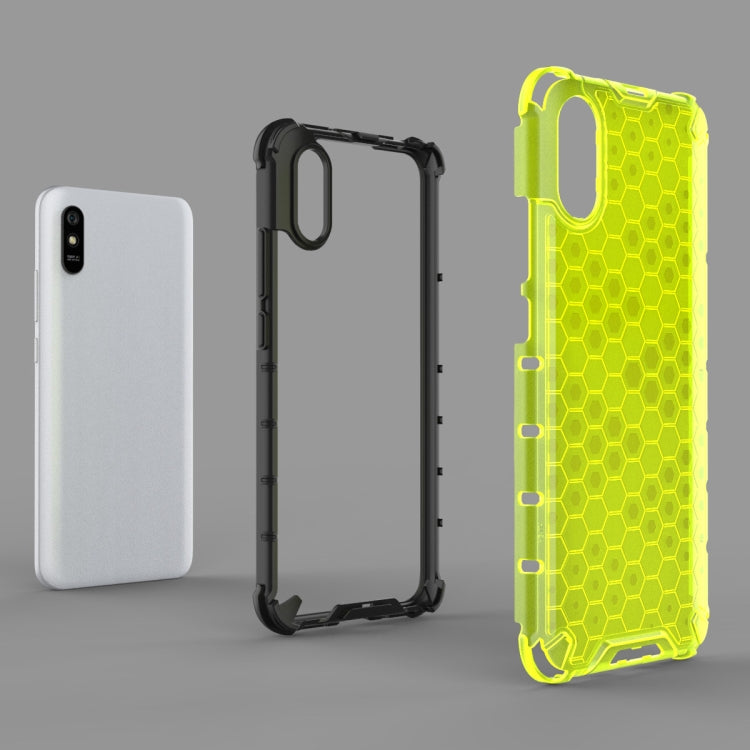 For Xiaomi Redmi 9A Shockproof Honeycomb PC + TPU Case(Green) - free shipping - PMC TechLife - Order now!