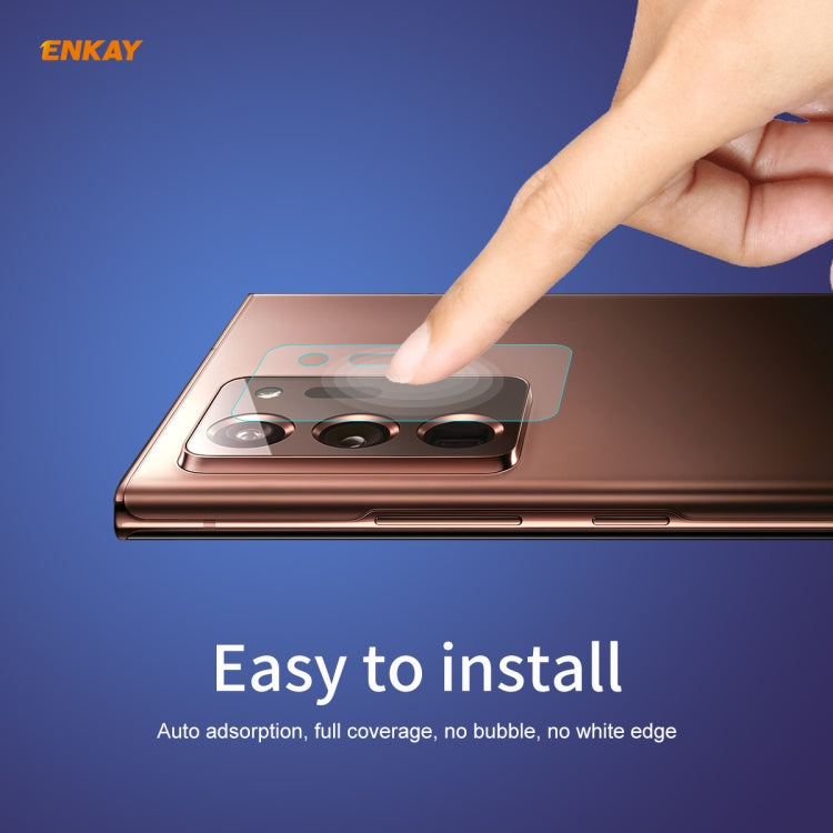For Samsung Galaxy Note20 Ultra 2 PCS Hat-Prince ENKAY 0.2mm 9H 2.15D Round Edge Rear Camera Lens Tempered Glass Film Protector - For Samsung by ENKAY | Online Shopping South Africa | PMC TechLife | Buy Now Pay Later Mobicred