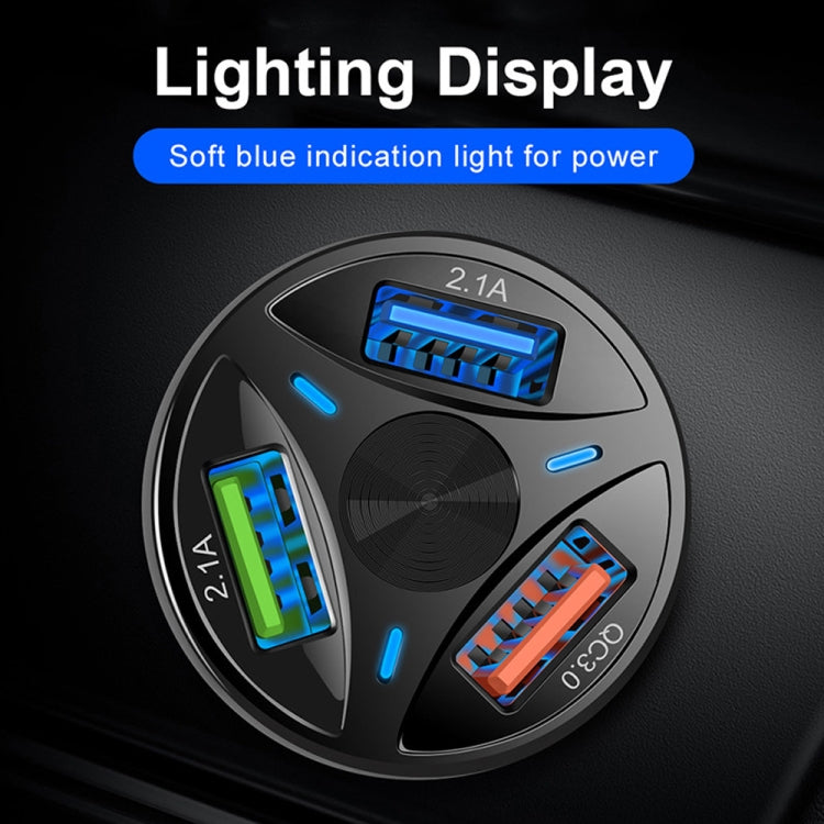 YSY-395KC QC3.0 3 USB 35W High Power Vehicle Charger / Mobile Phone Tablet Universal Vehicle Charger(Black) - free shipping - PMC TechLife - Order now!
