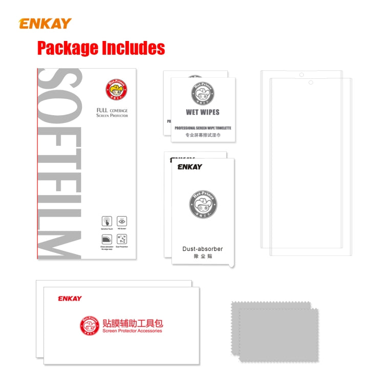 For Samsung Galaxy Note 20 Ultra 2 PCS ENKAY Hat-Prince 3D Full Screen PET Curved Hot Bending HD Screen Protector Soft Film(Transparent) - For Samsung by ENKAY | Online Shopping South Africa | PMC TechLife | Buy Now Pay Later Mobicred