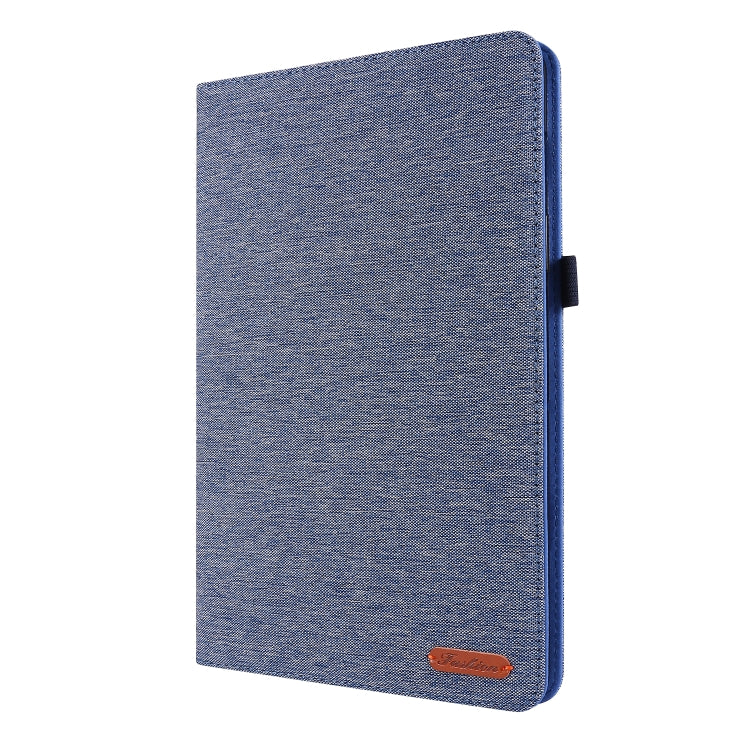 For Samsung Galaxy Tab S8 / Galaxy Tab S7 T870/T875 Horizontal Flip TPU + Fabric PU Leather Protective Case with Card Slots & Holder(DeepBlue) - free shipping - PMC TechLife - Order now!