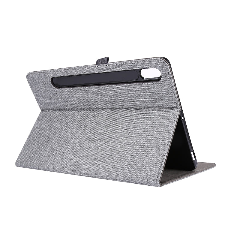 For Samsung Galaxy Tab S8 / Galaxy Tab S7 T870/T875 Horizontal Flip TPU + Fabric PU Leather Protective Case with Card Slots & Holder(DeepBlue) - free shipping - PMC TechLife - Order now!