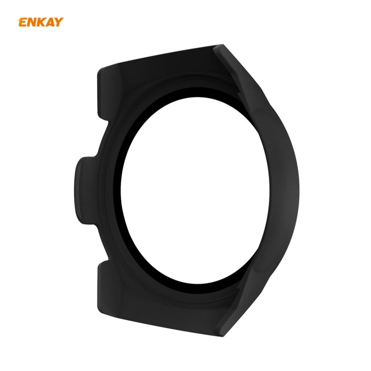 For Huawei Watch GT 2e 46mm ENKAY Hat-Prince ENK-AC8203 Full Coverage PC Frosted Case + 9H Tempered Glass Film(Pink) - Watch Cases by ENKAY | Online Shopping South Africa | PMC TechLife | Buy Now Pay Later Mobicred
