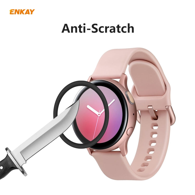 For Samsung Galaxy Active 2 40mm 2 PCS ENKAY Hat-Prince 3D Full Screen Soft PC Edge + PMMA HD Screen Protector Film - Screen Protector by ENKAY | Online Shopping South Africa | PMC TechLife | Buy Now Pay Later Mobicred