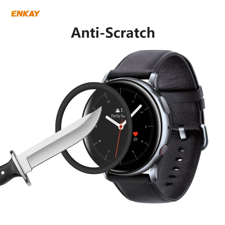 For Samsung Galaxy Active 2 44mm 2 PCS ENKAY Hat-Prince 3D Full Screen Soft PC Edge + PMMA HD Screen Protector Film - Screen Protector by ENKAY | Online Shopping South Africa | PMC TechLife | Buy Now Pay Later Mobicred