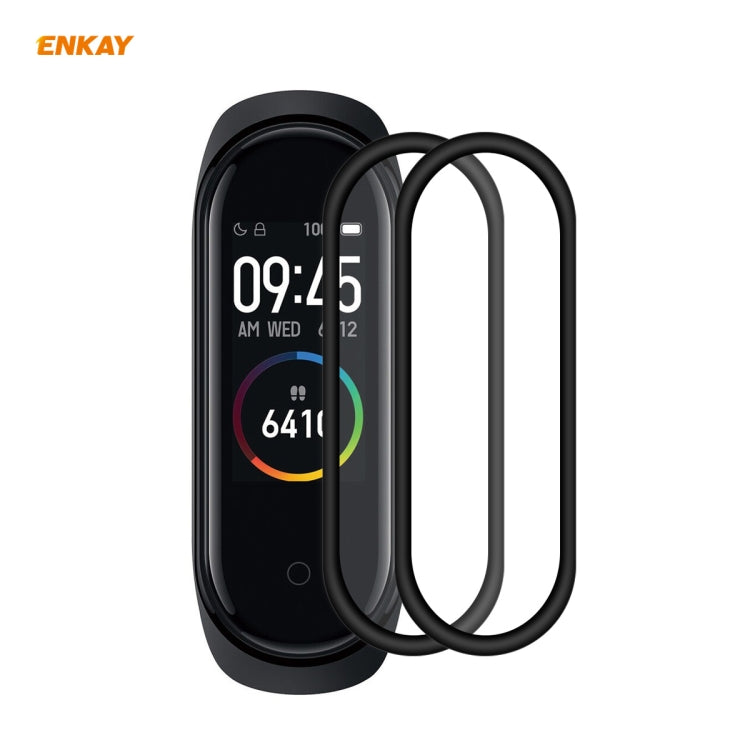 For Xiaomi Mi Band 4 2 PCS ENKAY Hat-Prince 3D Full Screen Soft PC Edge + PMMA HD Screen Protector Film - Screen Protector by ENKAY | Online Shopping South Africa | PMC TechLife | Buy Now Pay Later Mobicred