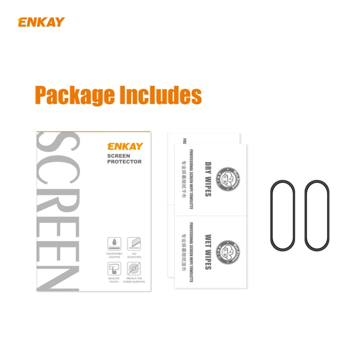 For Xiaomi Mi Band 4 2 PCS ENKAY Hat-Prince 3D Full Screen Soft PC Edge + PMMA HD Screen Protector Film - Screen Protector by ENKAY | Online Shopping South Africa | PMC TechLife | Buy Now Pay Later Mobicred
