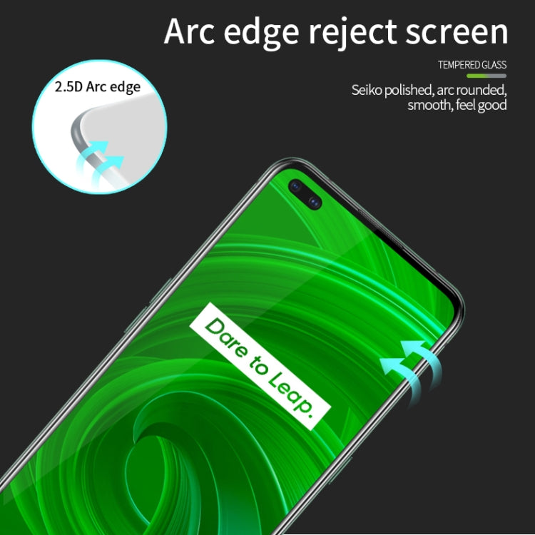 For OPPO Realme X50 Pro PINWUYO 9H 2.5D Full Screen Tempered Glass Film(Black) - Realme Tempered Glass by PINWUYO | Online Shopping South Africa | PMC TechLife | Buy Now Pay Later Mobicred