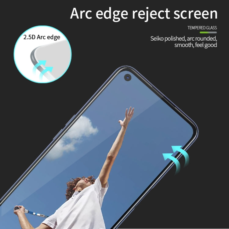For OPPO A53 (2020) PINWUYO 9H 2.5D Full Screen Tempered Glass Film(Black) - OPPO Tempered Glass by PINWUYO | Online Shopping South Africa | PMC TechLife | Buy Now Pay Later Mobicred