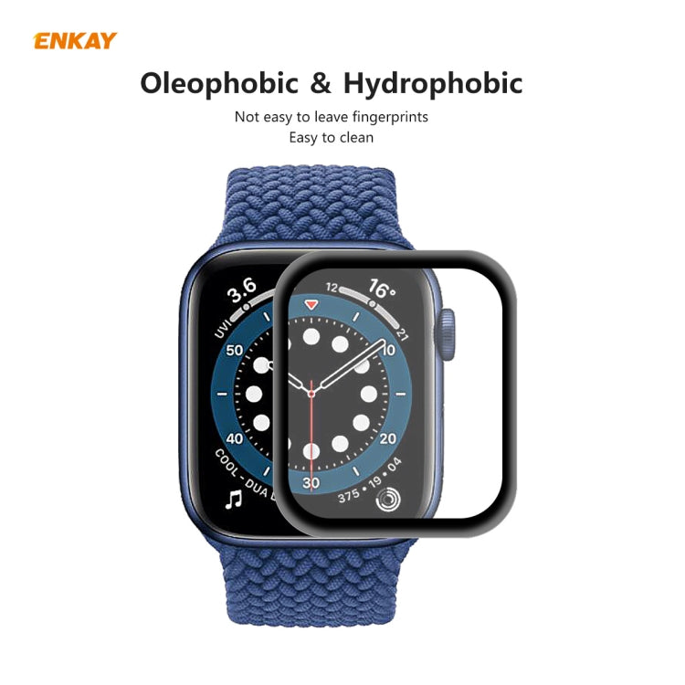 For Apple Watch 6/5/4/SE 40mm 5PCS ENKAY Hat-Prince 0.2mm 9H Surface Hardness 3D Explosion-proof Aluminum Alloy Edge Full Screen Tempered Glass Screen Film - Watch Cases by ENKAY | Online Shopping South Africa | PMC TechLife | Buy Now Pay Later Mobicred