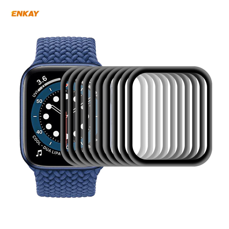 For Apple Watch 6/5/4/SE 40mm 10 PCS ENKAY Hat-Prince 0.2mm 9H Surface Hardness 3D Explosion-proof Aluminum Alloy Edge Full Screen Tempered Glass Screen Film - free shipping - PMC TechLife - Order now!