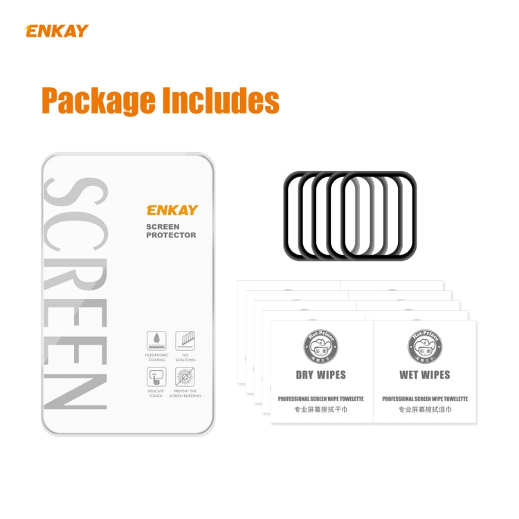 5 PCS For Apple Watch Series 6/5/4/SE 44mm ENKAY Hat-Prince 3D Full Screen PET Curved Hot Bending HD Screen Protector Film(Black) - Watch Cases by ENKAY | Online Shopping South Africa | PMC TechLife | Buy Now Pay Later Mobicred
