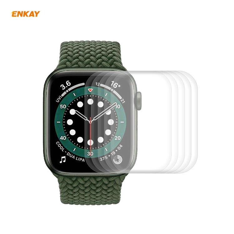 5 PCS For Apple Watch Series 6/5/4/SE 44mm ENKAY Hat-Prince 3D Full Screen PET Curved Hot Bending HD Screen Protector Film(Transparent) - Watch Cases by ENKAY | Online Shopping South Africa | PMC TechLife | Buy Now Pay Later Mobicred