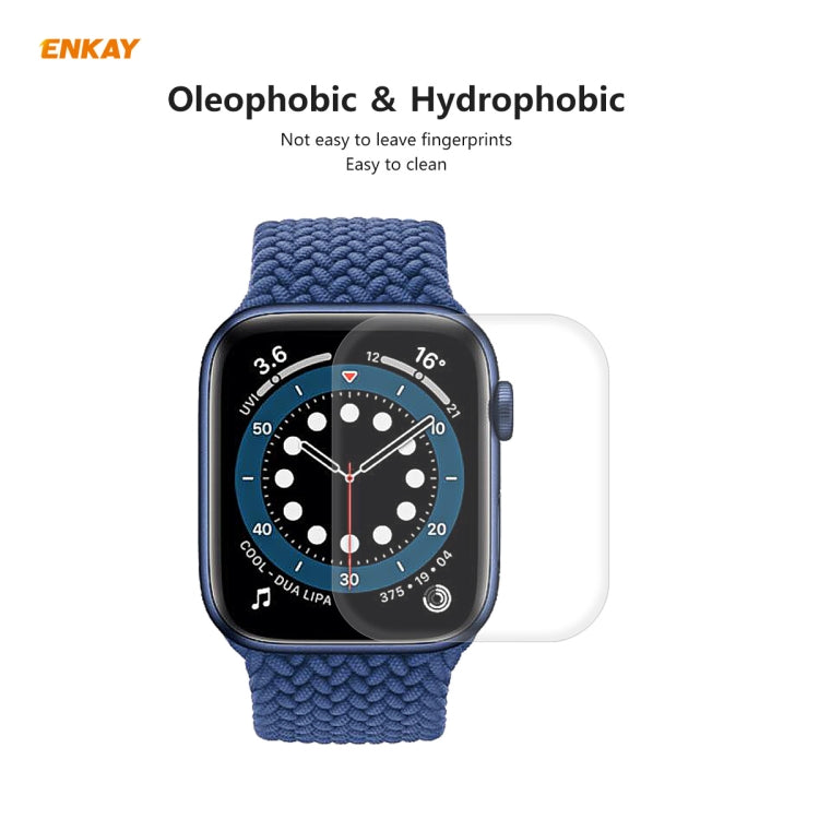 5 PCS For Apple Watch Series 6/5/4/SE 44mm ENKAY Hat-Prince 3D Full Screen PET Curved Hot Bending HD Screen Protector Film(Transparent) - Watch Cases by ENKAY | Online Shopping South Africa | PMC TechLife | Buy Now Pay Later Mobicred