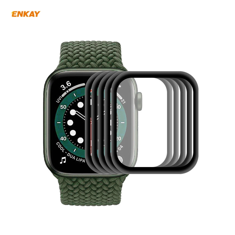 5 PCS For Apple Watch Series 6/5/4/SE 40mm ENKAY Hat-Prince 3D Full Screen PET Curved Hot Bending HD Screen Protector Film(Black) - Watch Cases by ENKAY | Online Shopping South Africa | PMC TechLife | Buy Now Pay Later Mobicred
