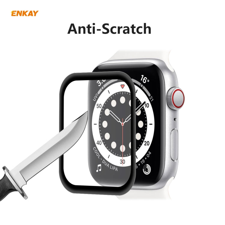 5 PCS For Apple Watch Series 6/5/4/SE 40mm ENKAY Hat-Prince 3D Full Screen PET Curved Hot Bending HD Screen Protector Film(Black) - Watch Cases by ENKAY | Online Shopping South Africa | PMC TechLife | Buy Now Pay Later Mobicred
