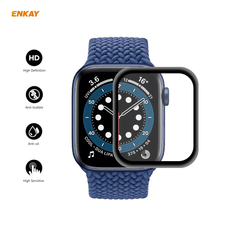 10 PCS For Apple Watch Series 6/5/4/SE 44mm ENKAY Hat-Prince 3D Full Screen PET Curved Hot Bending HD Screen Protector Film(Black) - Watch Cases by ENKAY | Online Shopping South Africa | PMC TechLife | Buy Now Pay Later Mobicred