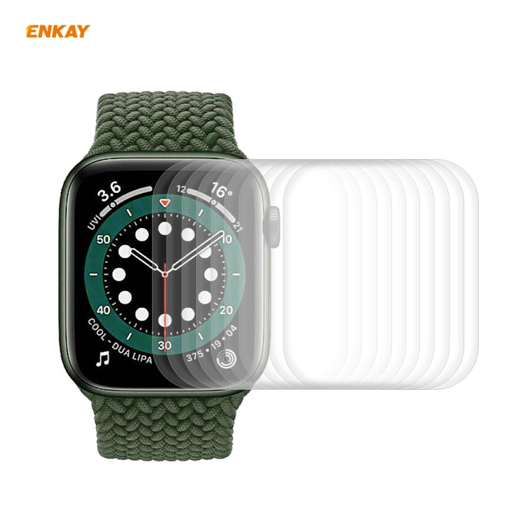 10 PCS For Apple Watch Series 6/5/4/SE 40mm ENKAY Hat-Prince 3D Full Screen PET Curved Hot Bending HD Screen Protector Film(Transparent) - Watch Cases by ENKAY | Online Shopping South Africa | PMC TechLife | Buy Now Pay Later Mobicred