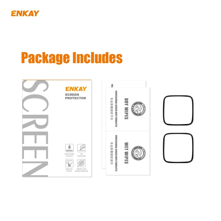 2 PCS For Fitbit Versa 3 / Fitbit Sense ENKAY Hat-Prince 3D Full Screen Soft PC Edge + PMMA HD Screen Protector Film - Screen Protector by ENKAY | Online Shopping South Africa | PMC TechLife | Buy Now Pay Later Mobicred