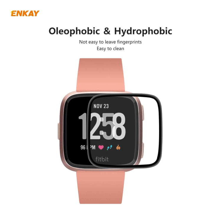 2 PCS For Fitbit Versa 3 / Fitbit Sense ENKAY Hat-Prince 3D Full Screen Soft PC Edge + PMMA HD Screen Protector Film - Screen Protector by ENKAY | Online Shopping South Africa | PMC TechLife | Buy Now Pay Later Mobicred