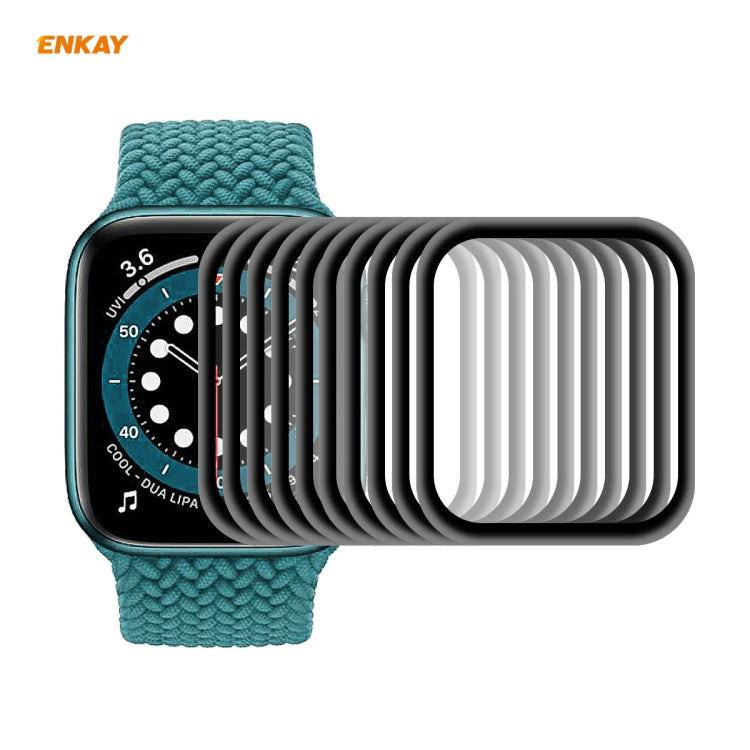 For Apple Watch 6/5/4/SE 44mm 10 PCS ENKAY Hat-Prince 3D Full Screen Soft PC Edge + PMMA HD Screen Protector Film - Watch Cases by ENKAY | Online Shopping South Africa | PMC TechLife | Buy Now Pay Later Mobicred