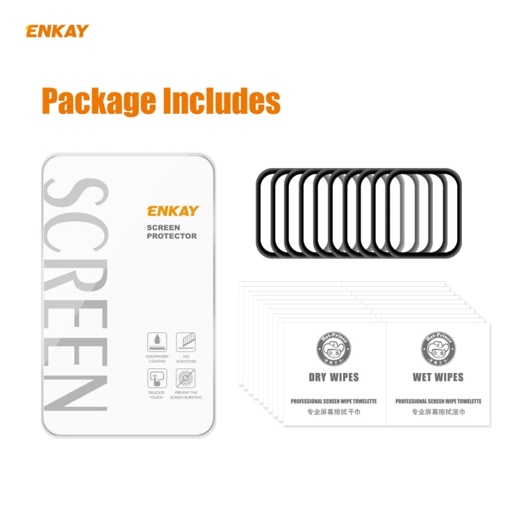 For Apple Watch 6/5/4/SE 44mm 10 PCS ENKAY Hat-Prince 3D Full Screen Soft PC Edge + PMMA HD Screen Protector Film - Watch Cases by ENKAY | Online Shopping South Africa | PMC TechLife | Buy Now Pay Later Mobicred
