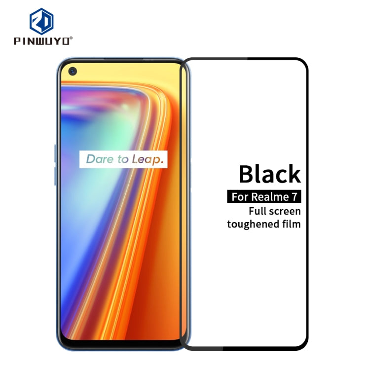 For OPPO Realme7 PINWUYO 9H 2.5D Full Screen Tempered Glass Film(Black) - free shipping - PMC TechLife - Order now!