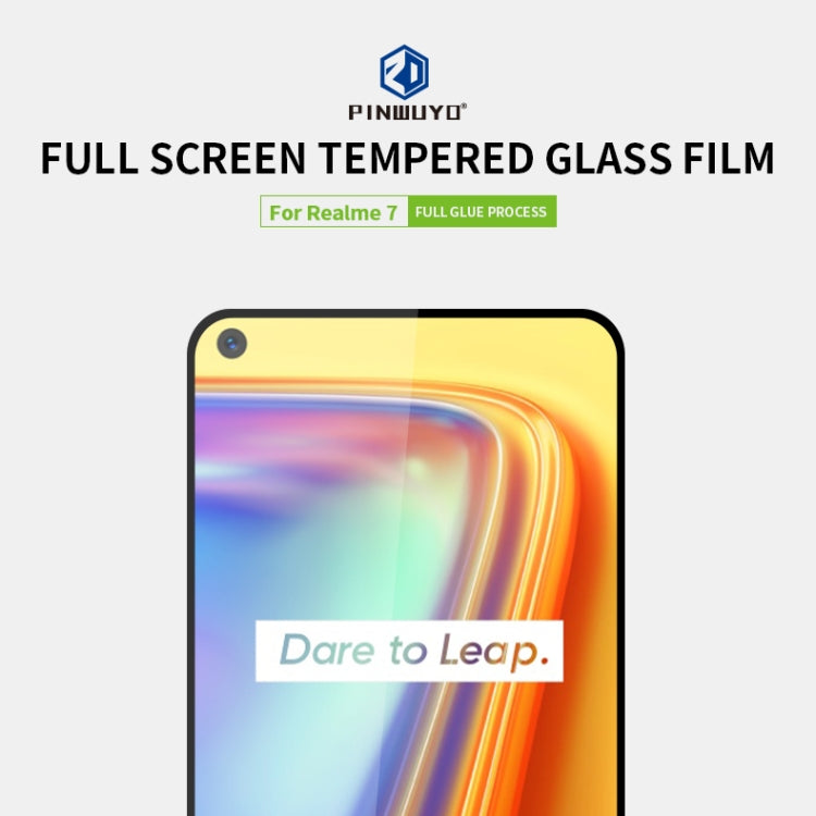 For OPPO Realme7 PINWUYO 9H 2.5D Full Screen Tempered Glass Film(Black) - free shipping - PMC TechLife - Order now!