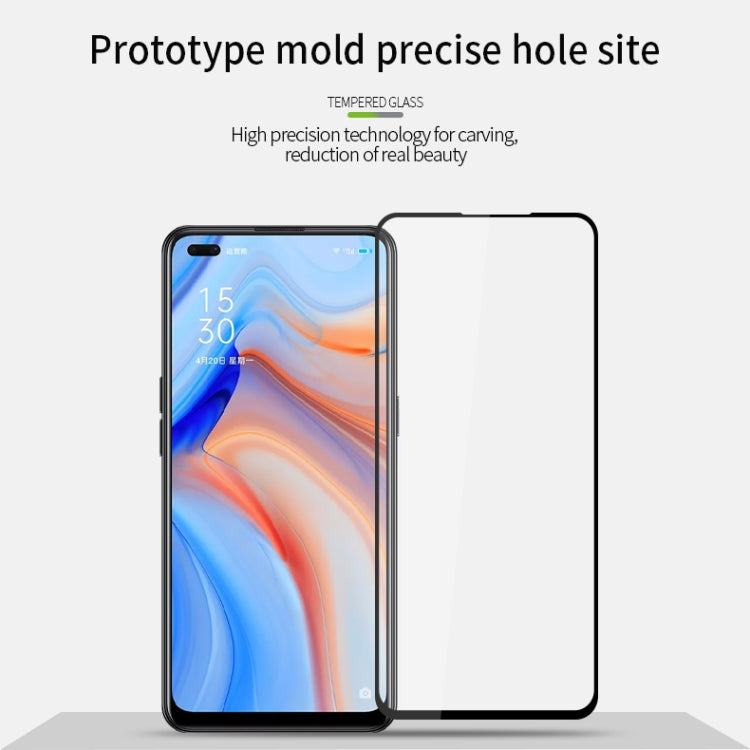 For OPPO Reno4Z PINWUYO 9H 2.5D Full Screen Tempered Glass Film(Black) - OPPO Tempered Glass by PINWUYO | Online Shopping South Africa | PMC TechLife | Buy Now Pay Later Mobicred