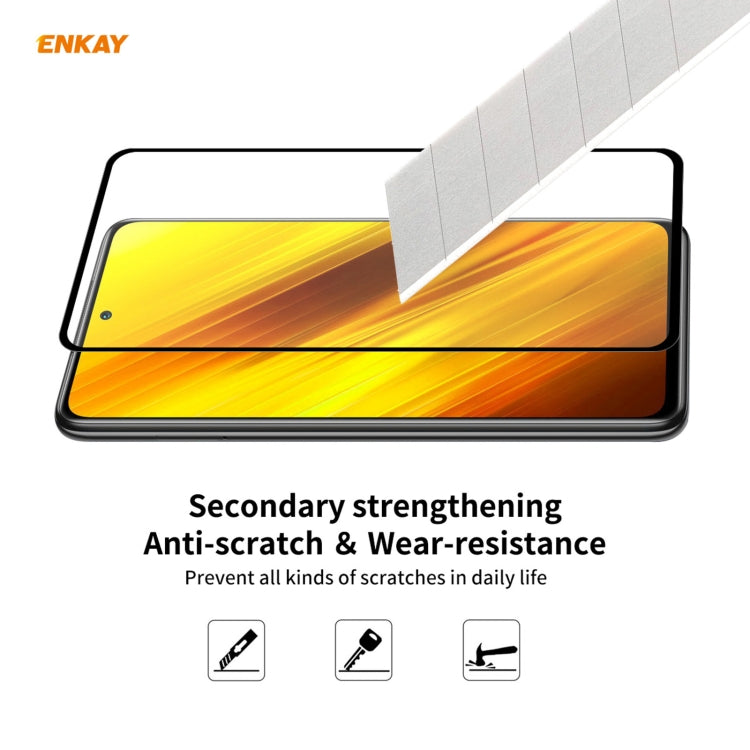 For Xiaomi Poco X3 / X3 NFC 10 PCS ENKAY Hat-Prince Full Glue 0.26mm 9H 2.5D Tempered Glass Full Coverage Film -  by ENKAY | Online Shopping South Africa | PMC TechLife | Buy Now Pay Later Mobicred
