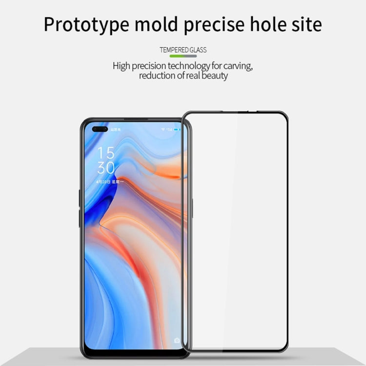 For OPPO Reno4 Z PINWUYO 9H 3D Curved Full Screen Explosion-proof Tempered Glass Film(Black) - OPPO Tempered Glass by PINWUYO | Online Shopping South Africa | PMC TechLife | Buy Now Pay Later Mobicred