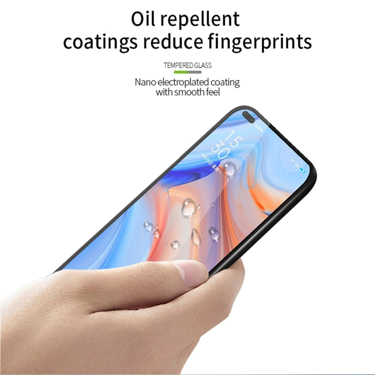 For OPPO Reno4 Z PINWUYO 9H 3D Curved Full Screen Explosion-proof Tempered Glass Film(Black) - OPPO Tempered Glass by PINWUYO | Online Shopping South Africa | PMC TechLife | Buy Now Pay Later Mobicred