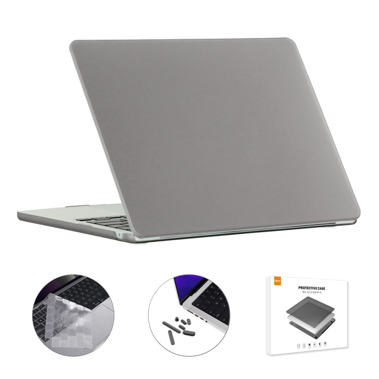 For MacBook Air 13.6 2022 A2681 EU Version ENKAY 3 in 1 Matte Laptop Case with TPU Keyboard Film / Anti-dust Plugs (Grey) - MacBook Air Cases by ENKAY | Online Shopping South Africa | PMC TechLife