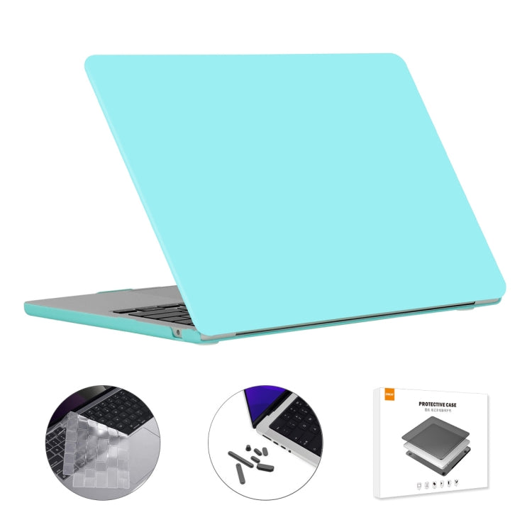 For MacBook Air 13.6 2022/2024 A2681 M2 / A3113 M3 EU Version ENKAY 3 in 1 Matte Laptop Case with TPU Keyboard Film / Anti-dust Plugs (Light Cyan) - MacBook Air Cases by ENKAY | Online Shopping South Africa | PMC TechLife | Buy Now Pay Later Mobicred