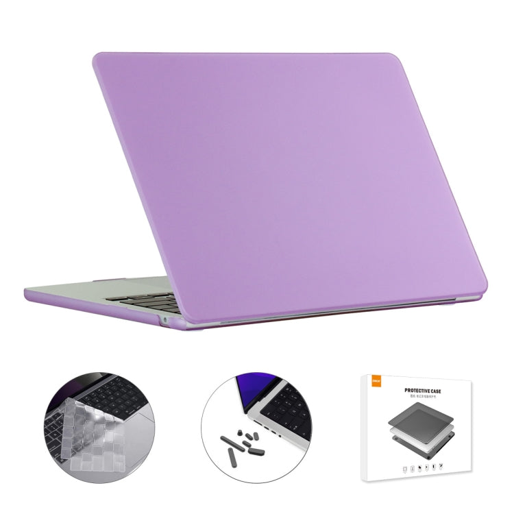 For MacBook Air 13.6 2022/2024 A2681 M2 / A3113 M3 EU Version ENKAY 3 in 1 Matte Laptop Case with TPU Keyboard Film / Anti-dust Plugs (Light Purple) - MacBook Air Cases by ENKAY | Online Shopping South Africa | PMC TechLife | Buy Now Pay Later Mobicred