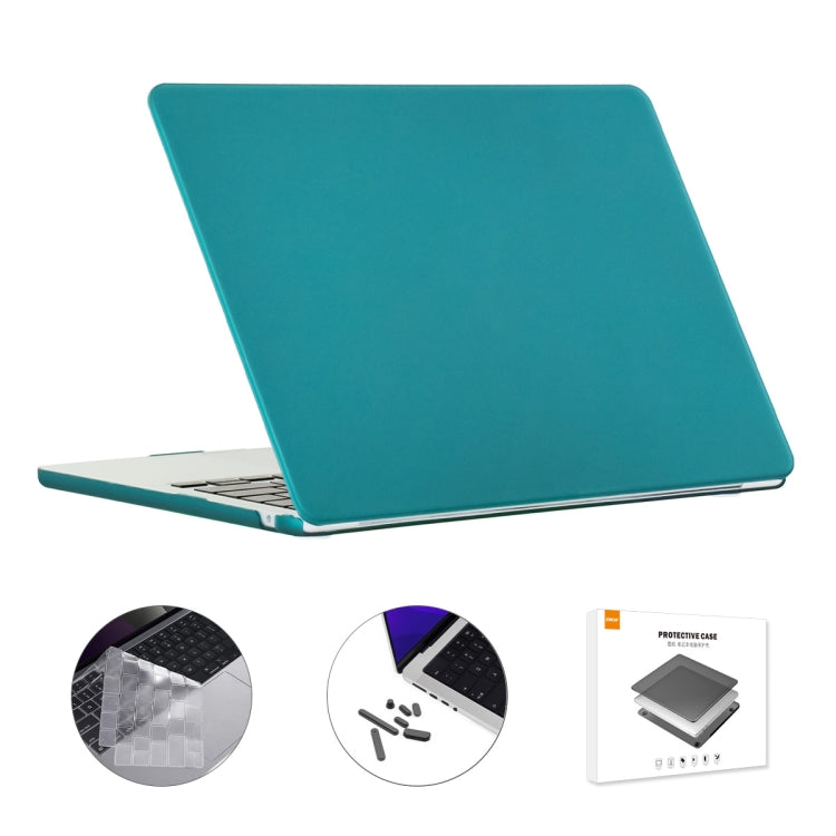 For MacBook Air 13.6 2022/2024 A2681 M2 / A3113 M3 EU Version ENKAY 3 in 1 Matte Laptop Case with TPU Keyboard Film / Anti-dust Plugs (Dark Cyan) - MacBook Air Cases by ENKAY | Online Shopping South Africa | PMC TechLife | Buy Now Pay Later Mobicred
