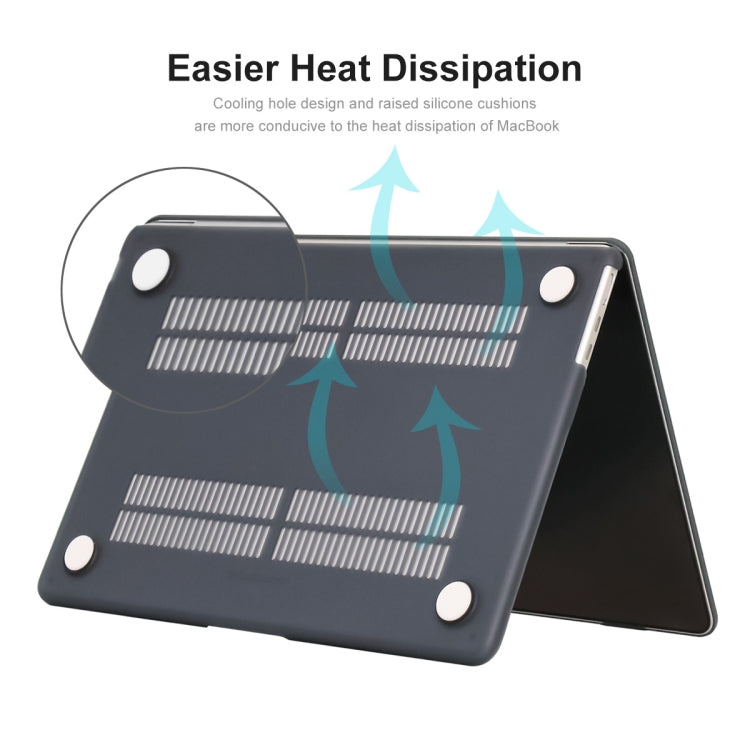 For MacBook Air 13.6 2022 A2681 EU Version ENKAY 3 in 1 Matte Laptop Case with TPU Keyboard Film / Anti-dust Plugs (Grey) - MacBook Air Cases by ENKAY | Online Shopping South Africa | PMC TechLife