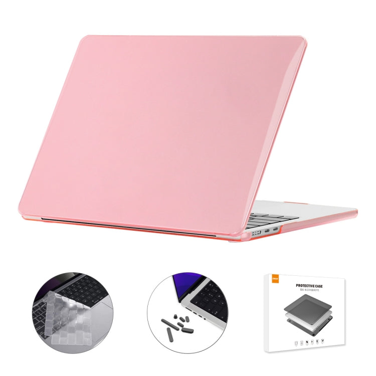 For MacBook Air 13.6 2022/2024 A2681 M2 / A3113 M3 US Version ENKAY 3 in 1 Crystal Laptop Case with TPU Keyboard Film / Anti-dust Plugs (Pink) - free shipping - PMC TechLife - Order now!