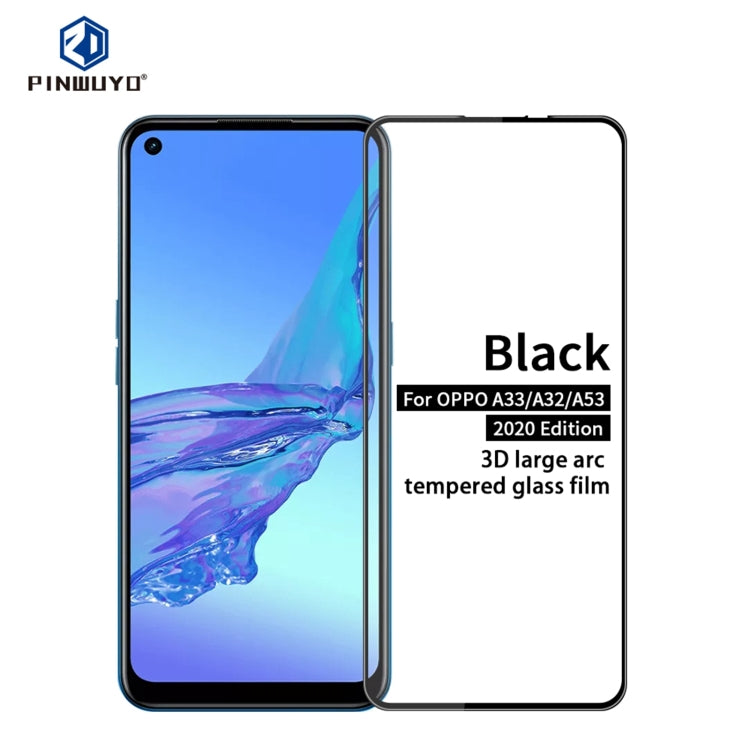 For OPPO A32 / A33 / A53 (2020) PINWUYO 9H 3D Curved Full Screen Explosion-proof Tempered Glass Film(Black) - free shipping - PMC TechLife - Order now!
