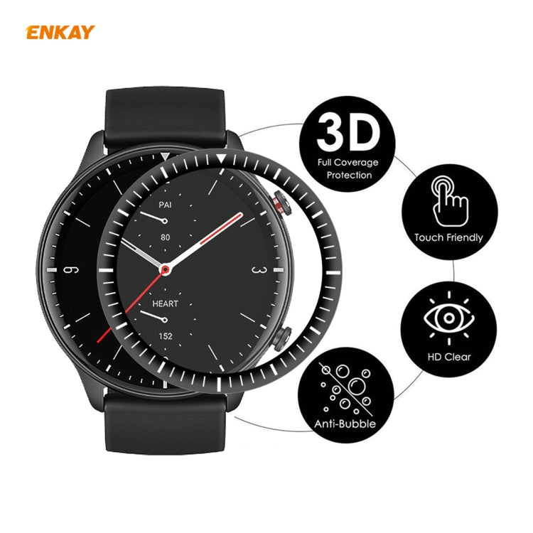 2 PCS For Amazfit GTR 2 ENKAY Hat-Prince 3D Full Screen Soft PC Edge + PMMA HD Screen Protector Film - Screen Protector by ENKAY | Online Shopping South Africa | PMC TechLife | Buy Now Pay Later Mobicred