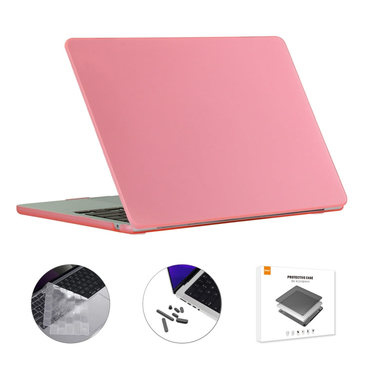 For MacBook Air 13.6 2022/2024 A2681 M2 / A3113 M3 US Version ENKAY 3 in 1 Matte Laptop Case with TPU Keyboard Film / Anti-dust Plugs (Pink) - MacBook Air Cases by ENKAY | Online Shopping South Africa | PMC TechLife | Buy Now Pay Later Mobicred