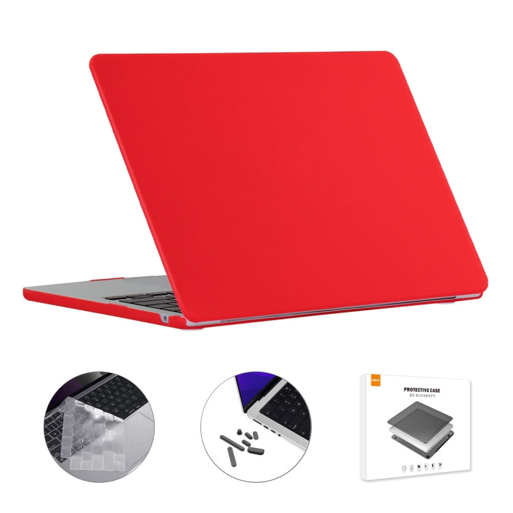 For MacBook Air 13.6 2022/2024 A2681 M2 / A3113 M3 US Version ENKAY 3 in 1 Matte Laptop Case with TPU Keyboard Film / Anti-dust Plugs (Red) - MacBook Air Cases by ENKAY | Online Shopping South Africa | PMC TechLife | Buy Now Pay Later Mobicred