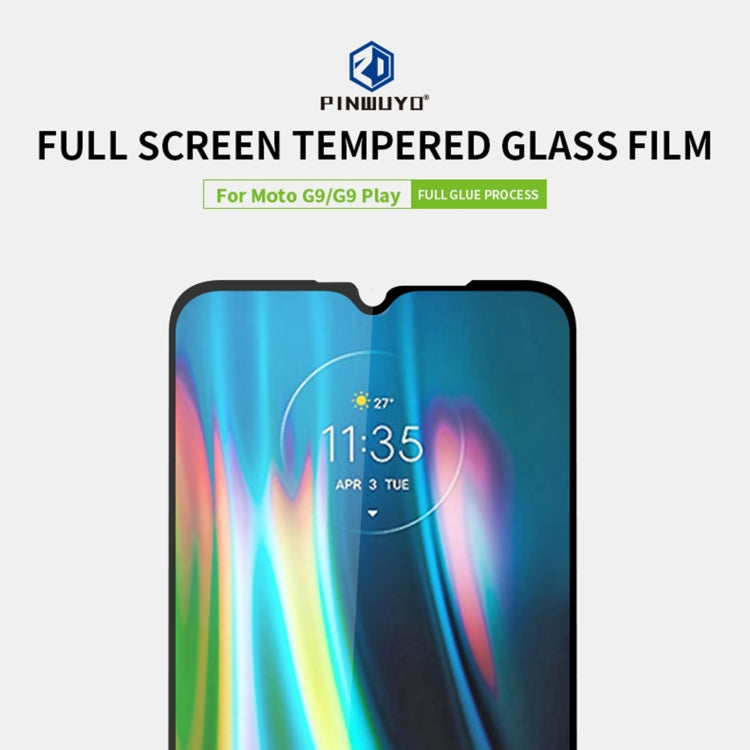 For Motorola Moto G9 / G9 Play PINWUYO 9H 2.5D Full Screen Tempered Glass Film(Black) - free shipping - PMC TechLife - Order now!